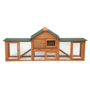 Large Wooden Rabbit Hutch with Tray and Ramp for rabbits, selected by Burrowly for cozy habitat comfort.