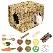 Handwoven Grass Hideout for Rabbits & Guinea Pigs for small pets, selected by Burrowly for chewing and enrichment.