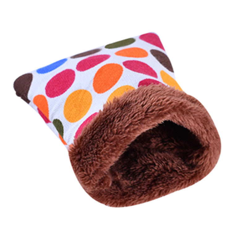 Cozy Canvas Hamster Sleeping Bag for hamsters from Burrowly small pet supplies.