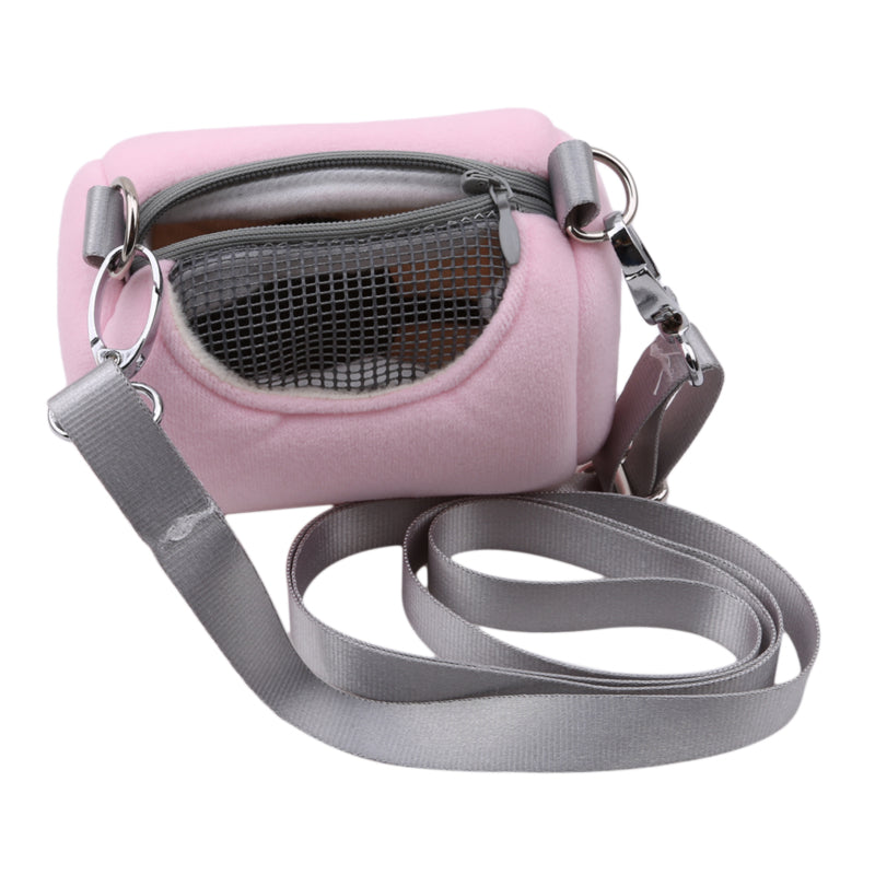 Portable Soft Mesh Hamster Travel Cage with Accessories for hamsters from Burrowly small pet supplies.
