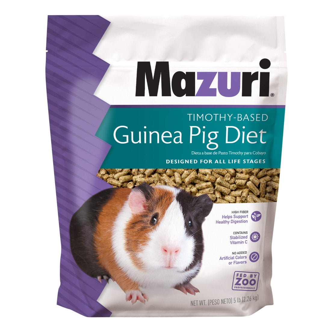 Mazuri Timothy-Based Guinea Pig Food - 5 lb for guinea pigs from Burrowly small pet supplies.
