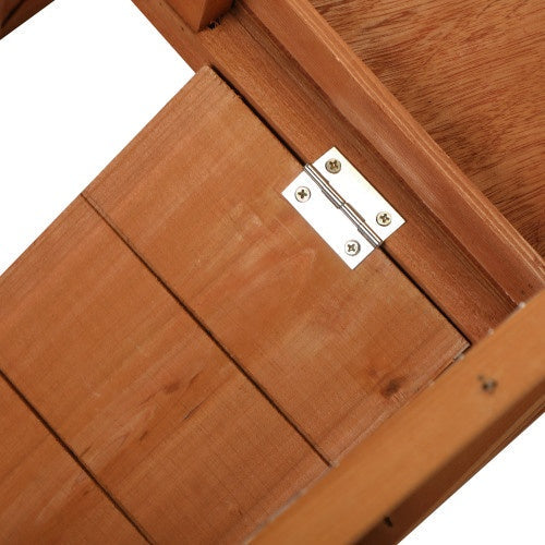 Large Wooden Rabbit Hutch with Tray and Ramp for rabbits from Burrowly small pet supplies.