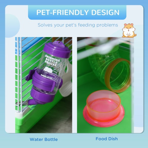 5-Tier Hamster Cage with Tunnels, Wheel & Bottle