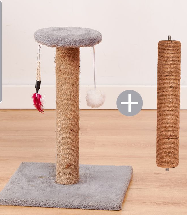 Vertical sisal cat scratching post toy - image 12