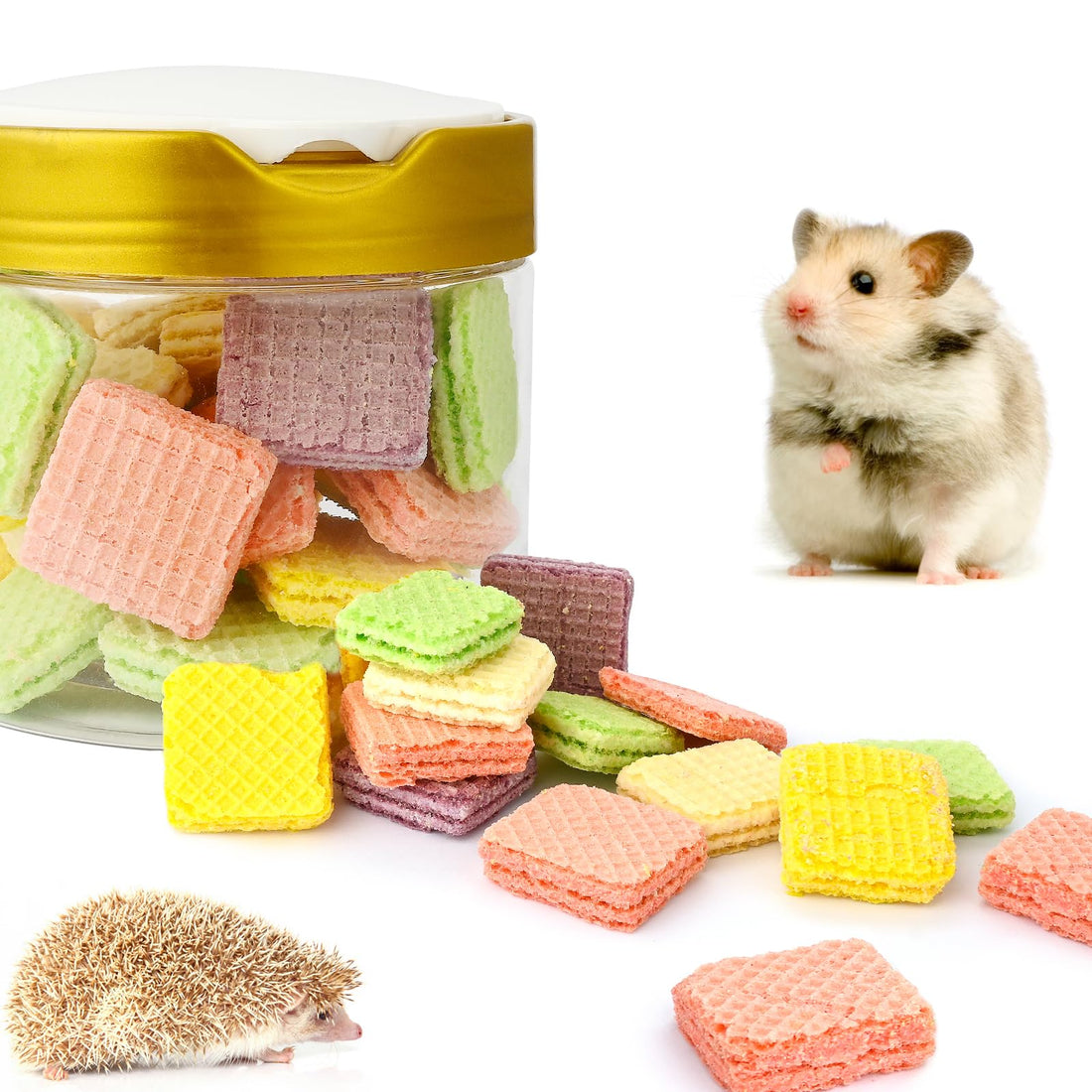 Natural Waffle Chew Treats for Hamsters, Rabbits & Guinea Pigs