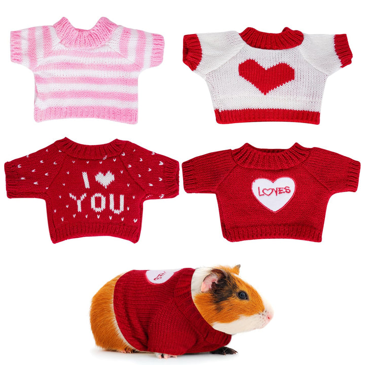 Small Animal Holiday Sweaters for Guinea Pigs & Hamsters - 4 Pack
