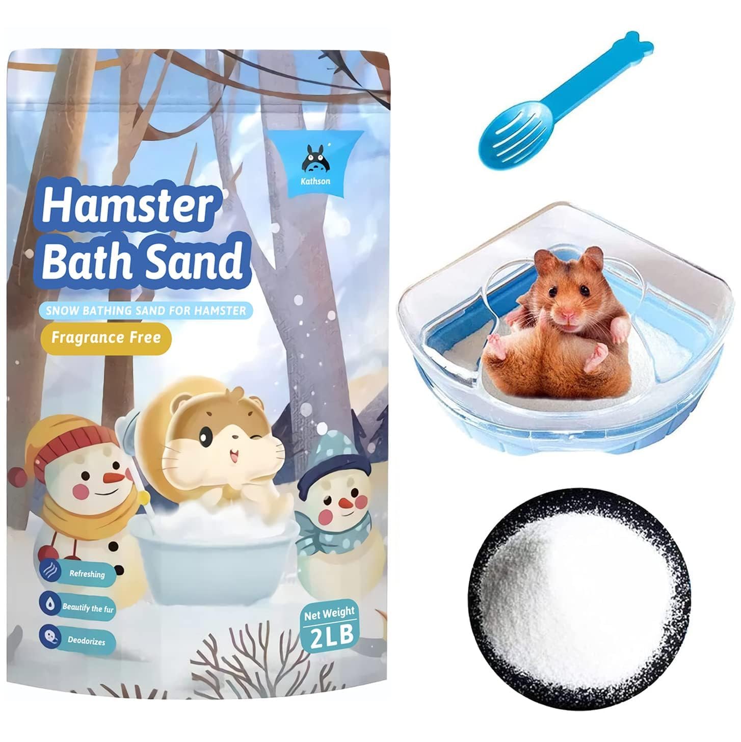 Hamster Sand Bath with Sandbox for Dwarf Hamsters & Gerbils