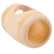 Wooden Hamster Toy House with Barrel Tunnel for hamsters, selected by Burrowly for tunnel play and exploration.