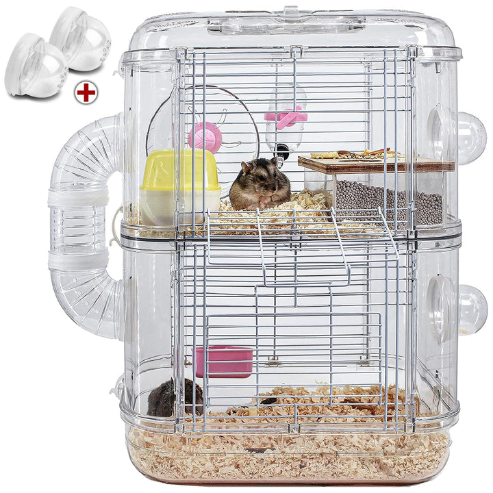 Small Animal Cage with Accessories for Hamsters, Rats & Mice