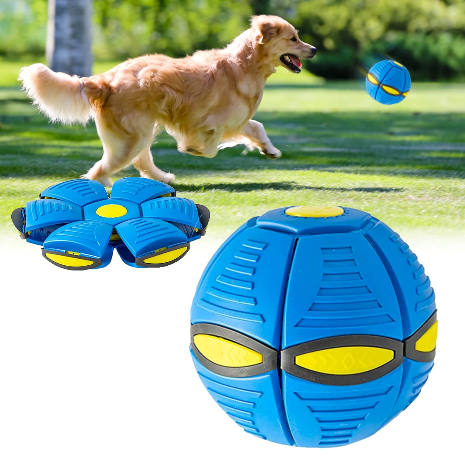 Blue pop up flying saucer dog toy - image 2