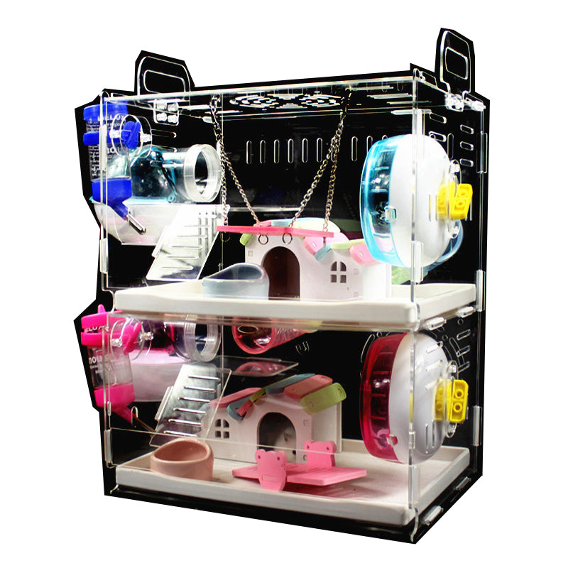 Large Double-Layer Hamster Villa with Accessories for hamsters from Burrowly small pet supplies.