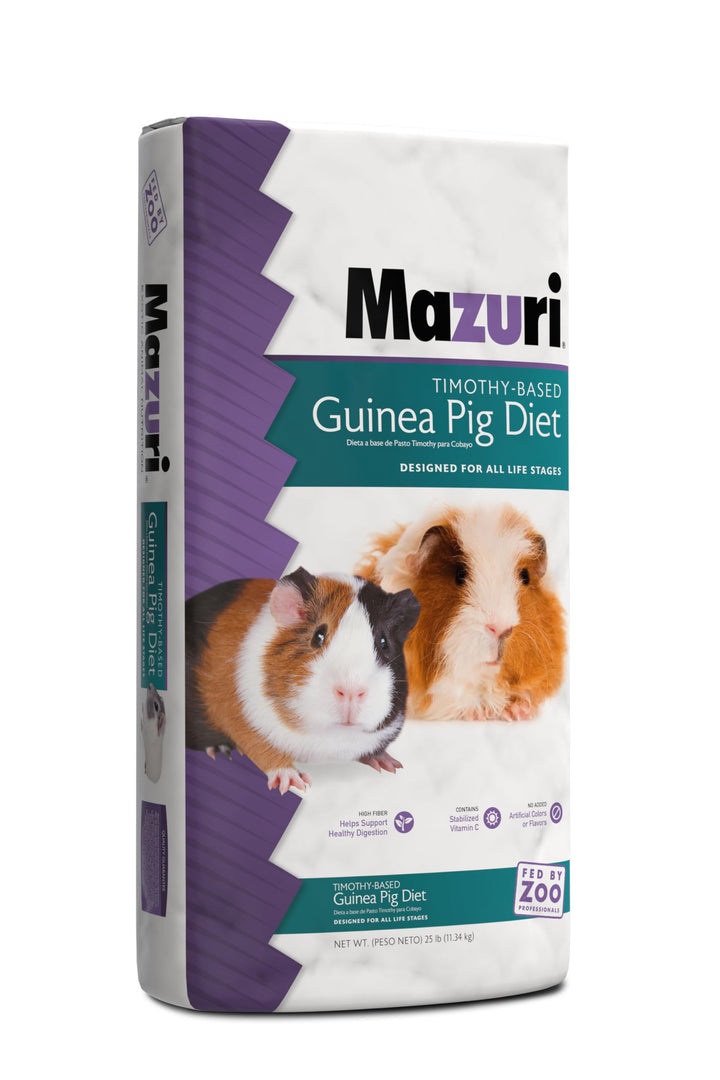 Mazuri Timothy-Based Guinea Pig Food - 25 lb for guinea pigs, selected by Burrowly for feeding routines.