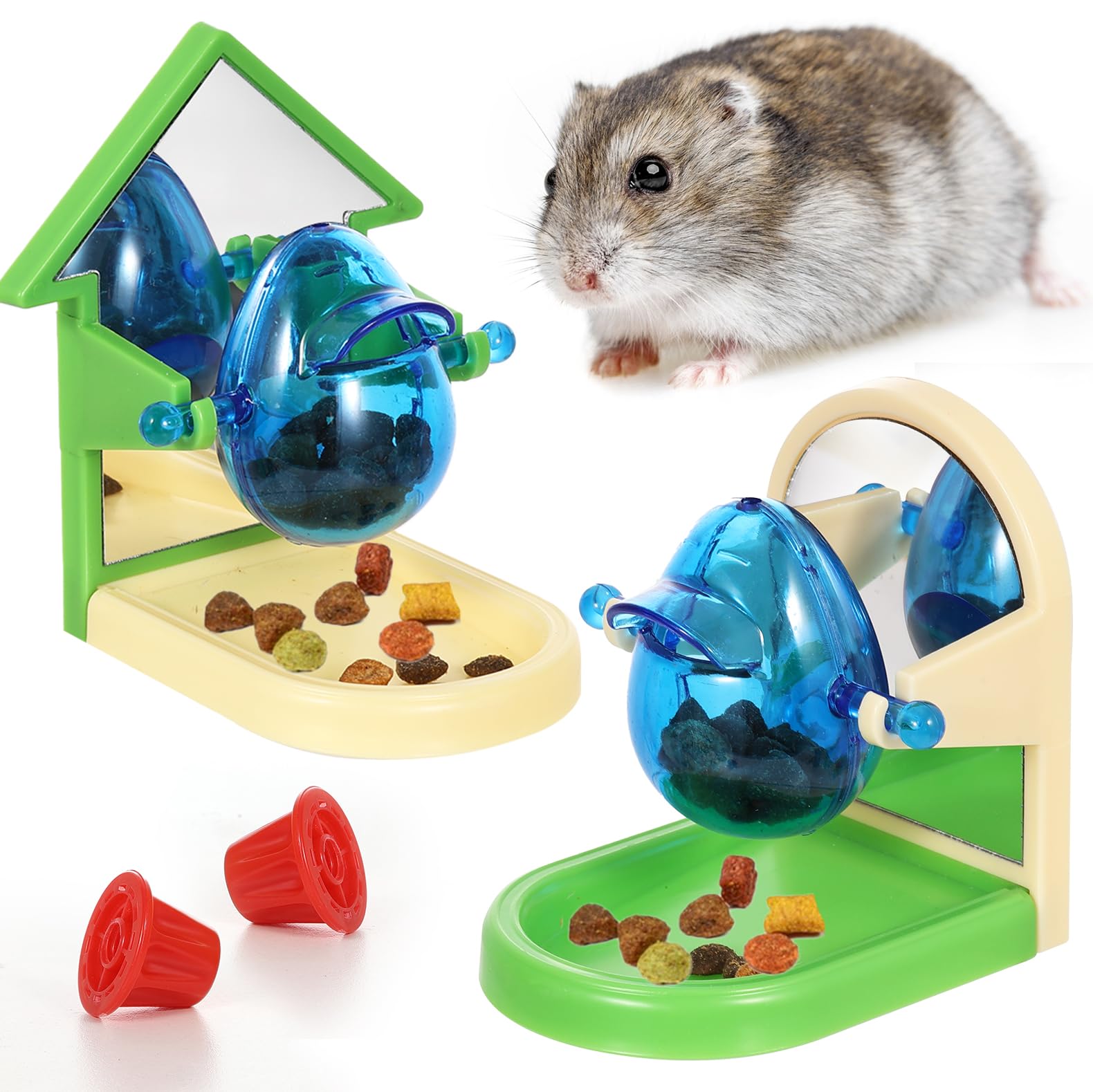 Rat Foraging Puzzle Toy and Slow Feeder for hamsters, rats and mice, and chinchillas from Burrowly.