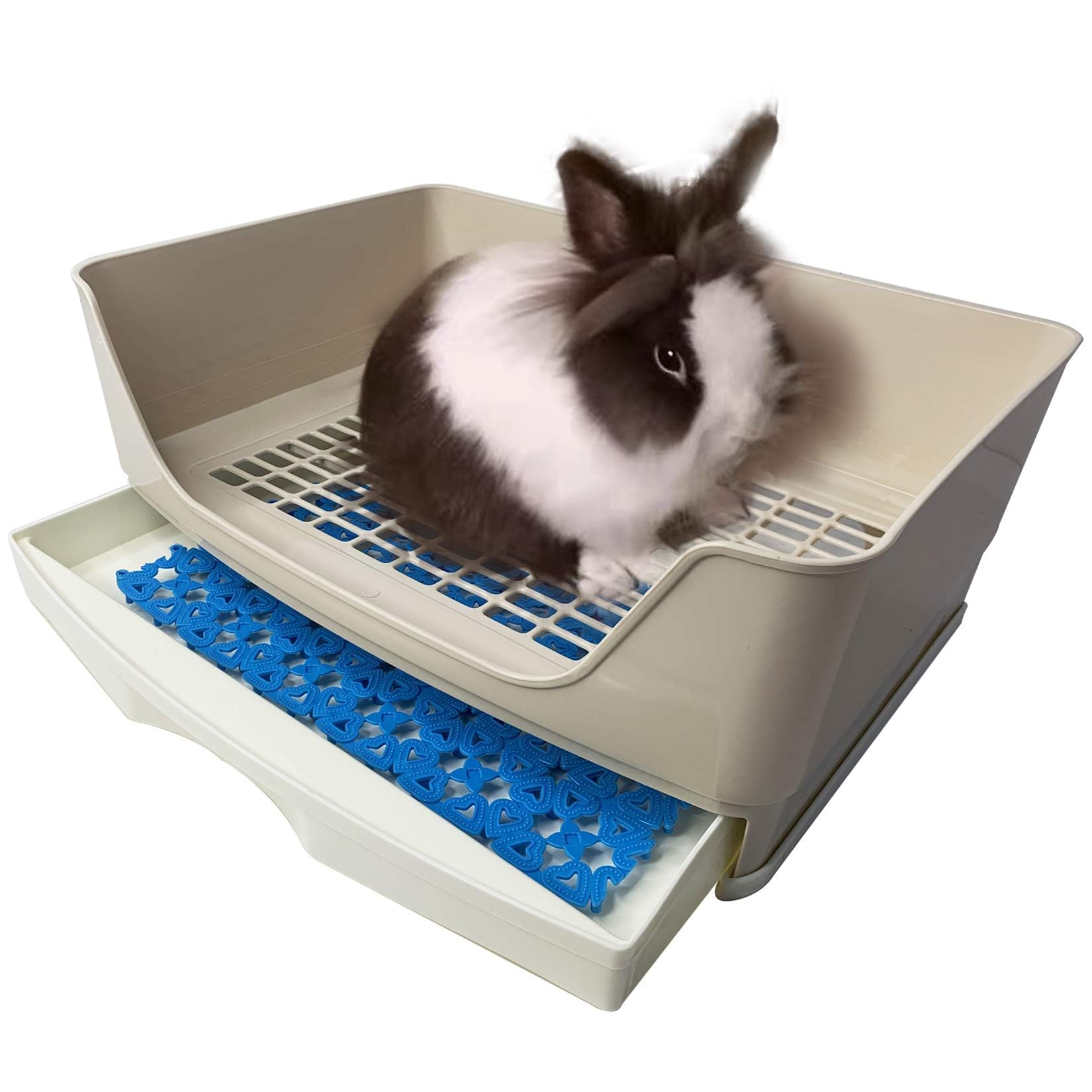 Large Rabbit Litter Box with Drawer for Small Animals