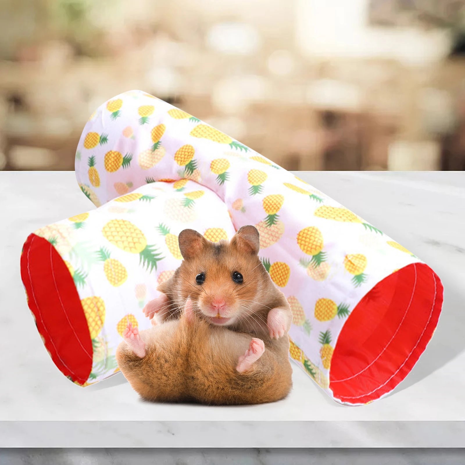 Small Guinea Pig Hamster Toy Tubes Tunnels Hamster Cage House Hideout Cozy