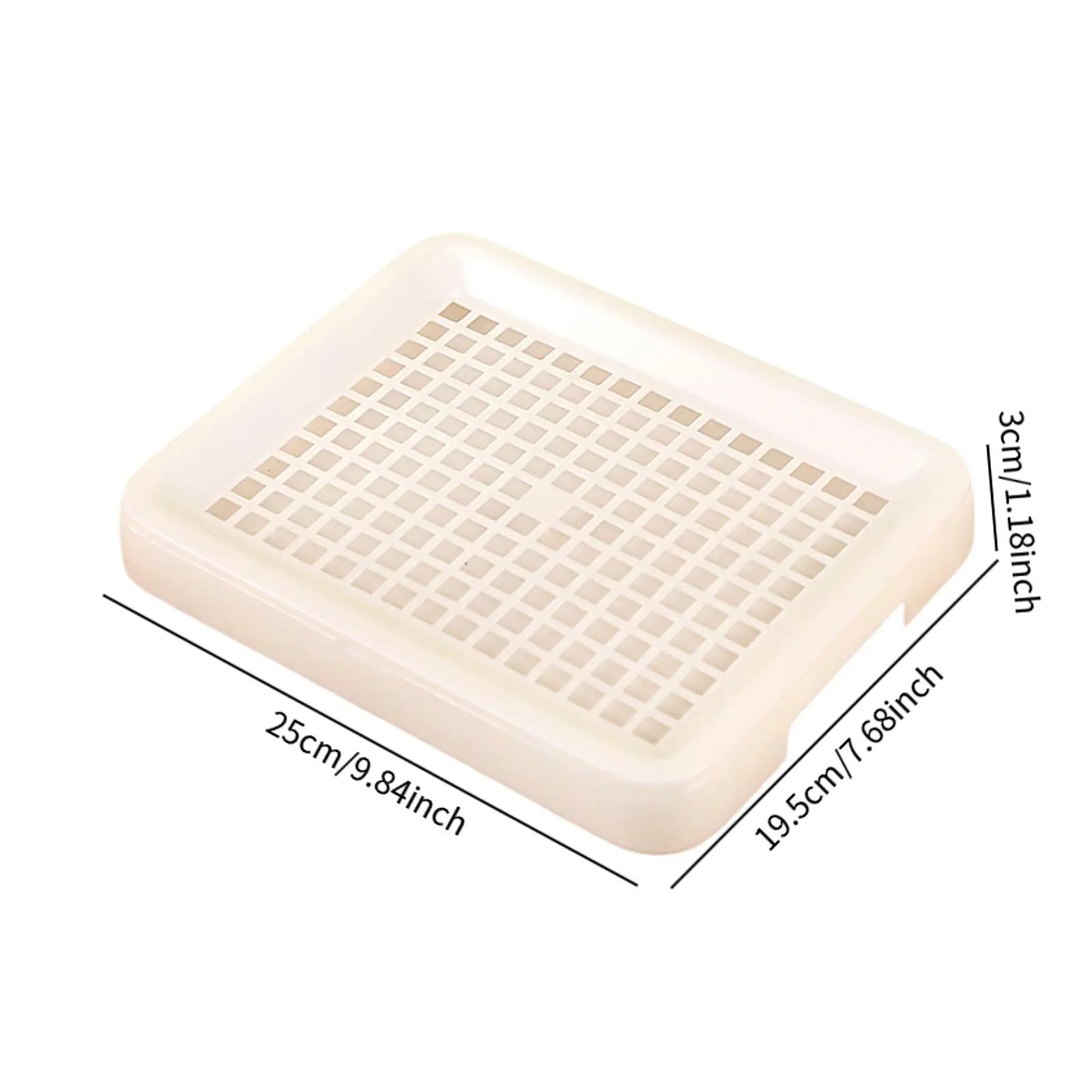Bunny Corner Potty Trainer Tray for rabbits, ferrets, hamsters, and guinea pigs from Burrowly small pet supplies.