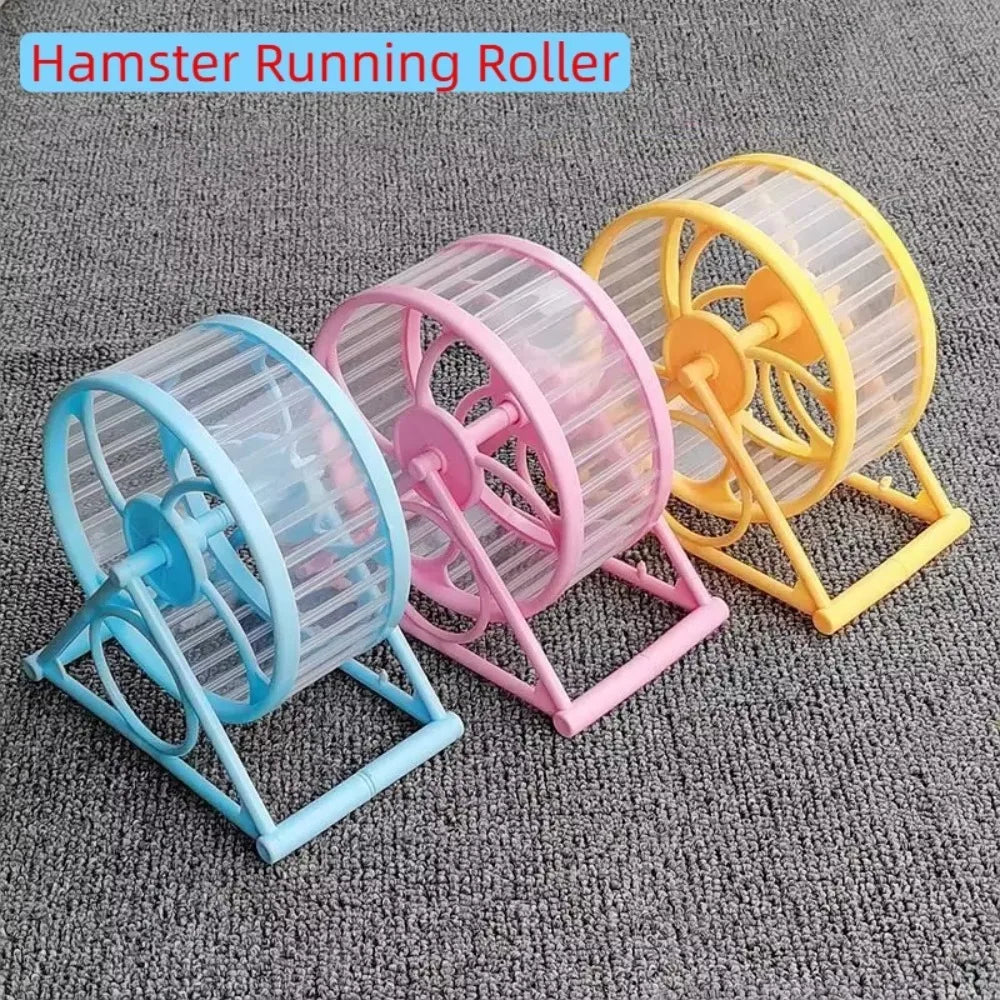 Large Transparent Silent Hamster Running Wheel Anti-jam Non-slip Pet for Burrowly wheels & exercise and small pet care.