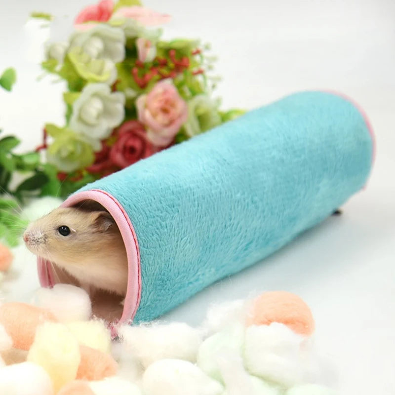 Cotton hanging house hammock for hamster and small rodent comfort from Burrowly.