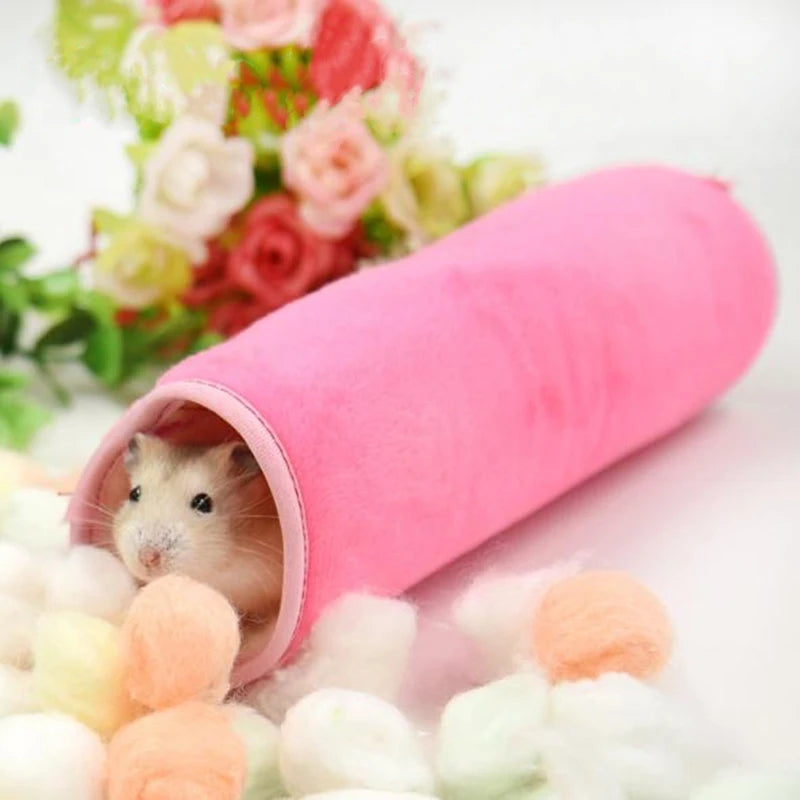 Cotton hanging house hammock for hamster and small rodent comfort from Burrowly.