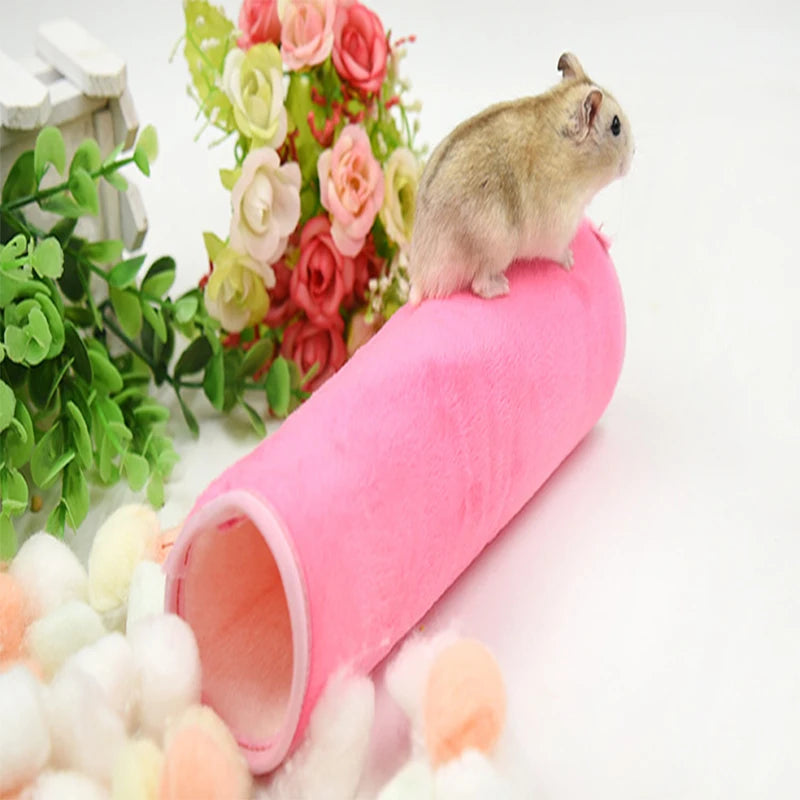 Cotton hanging house hammock for hamster and small rodent comfort from Burrowly.