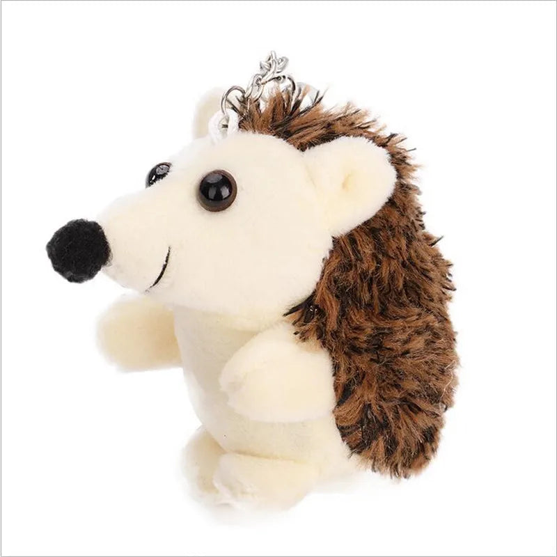 1PCS Cute Plush Hedgehog Toy Small Pendant Creative Mini Soft Stuffed Animal Toys Birthday Girls Playmate Gift 10CM HANDANWEIRAN