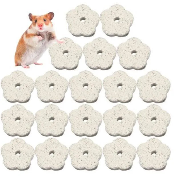 Mineral Teeth Grinding Stone for Small Pets for hamsters, guinea pigs, rabbits, and chinchillas from Burrowly small pet supplies.