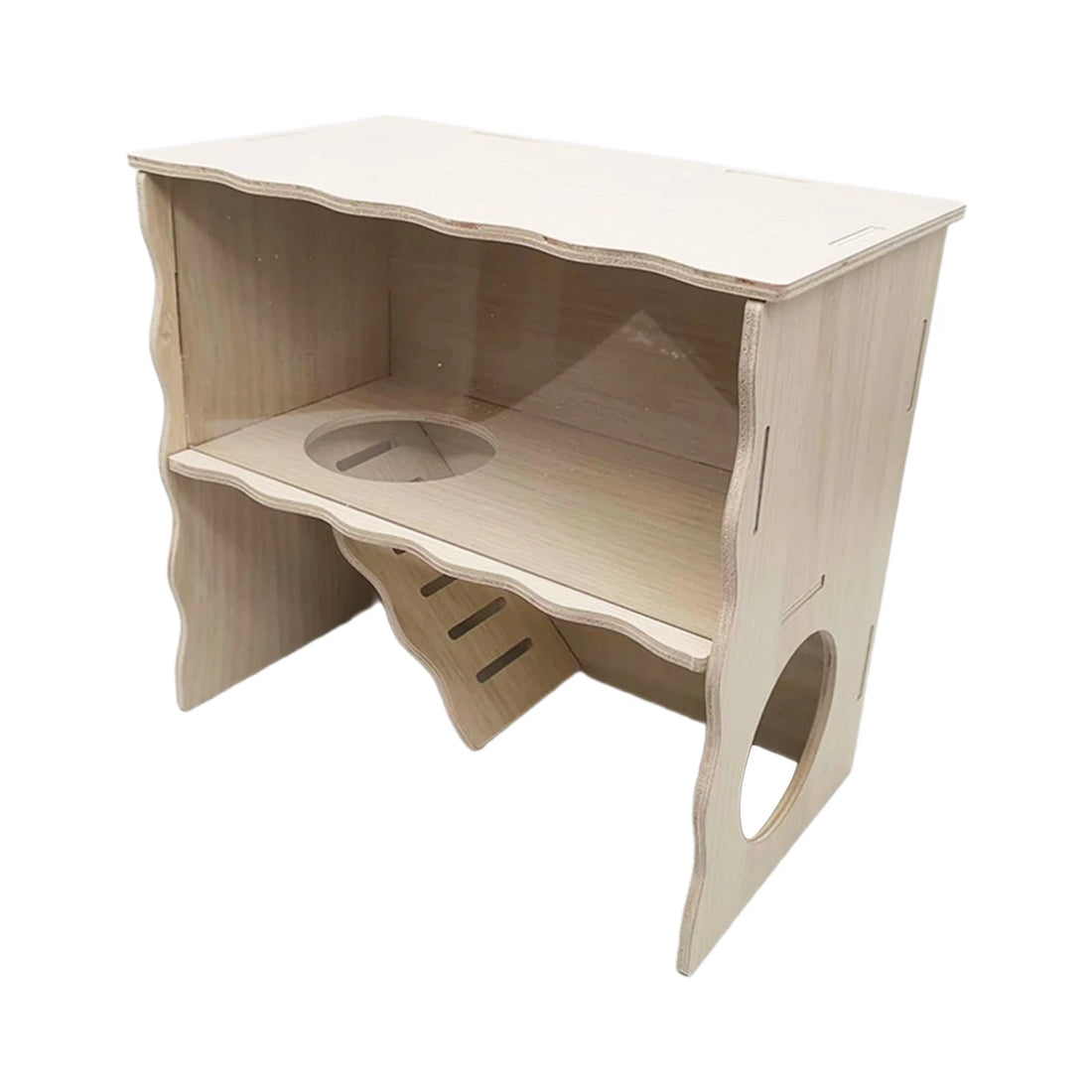 Wooden Guinea Pig House Pet Animal Hide Hideout Gerbils Chamber Hut Cozy