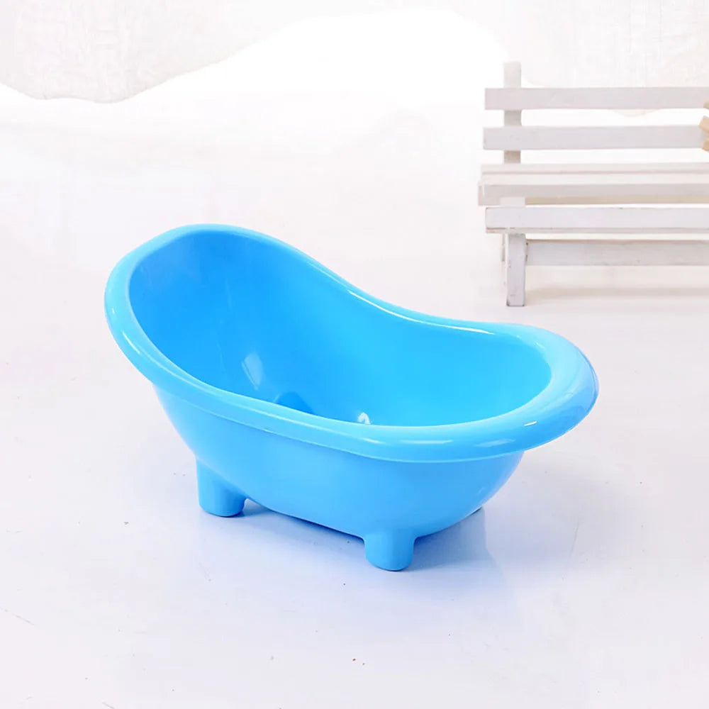 Pet Mouse Bathing Bathtub Plastic Bathtub Hamster Bathing Supplies Toy Little Pet Bathroom Pet Rat Cage Accessories