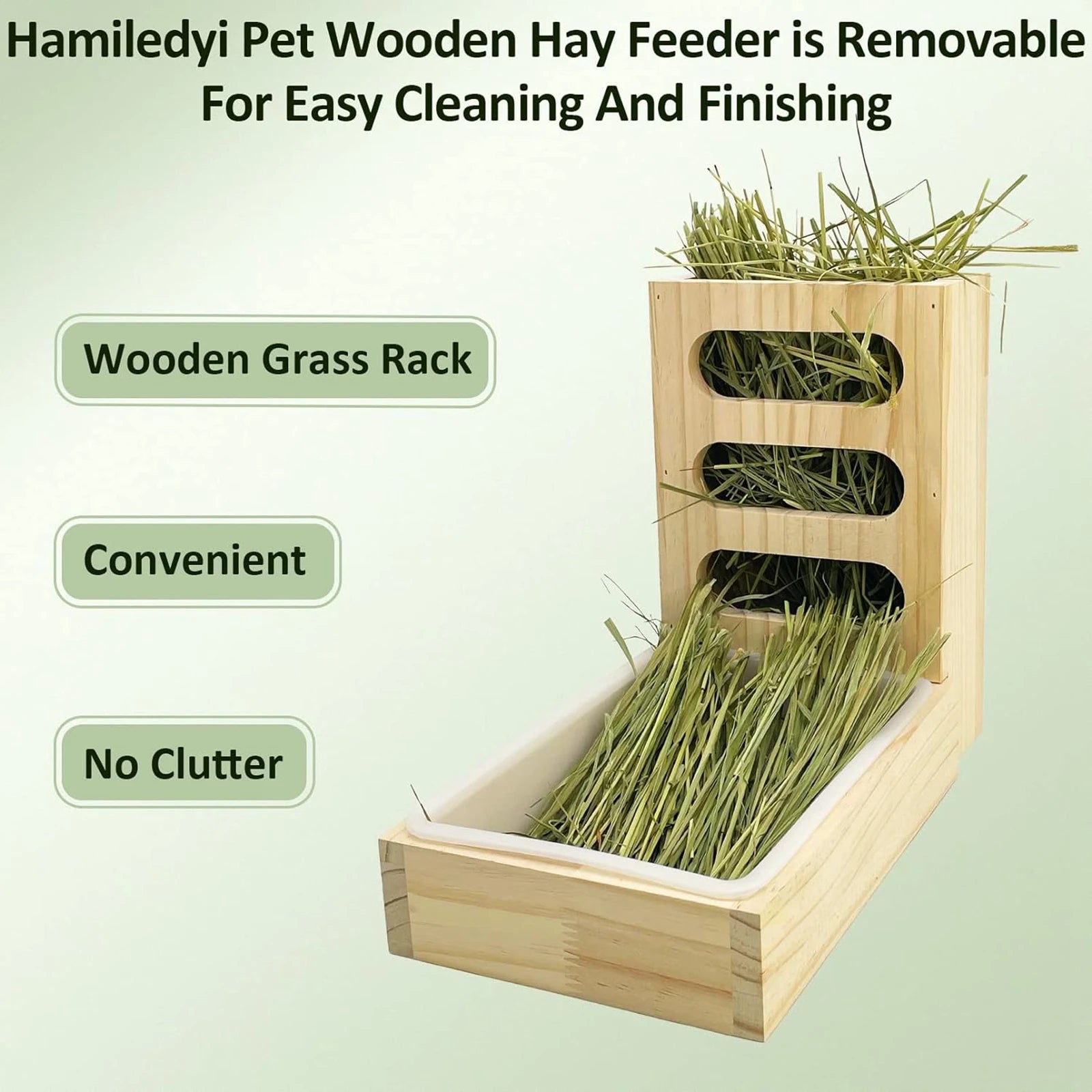 Rabbit Hay Feeder with Litter Box Hay Rack Feeder Small Animal Hay Holder