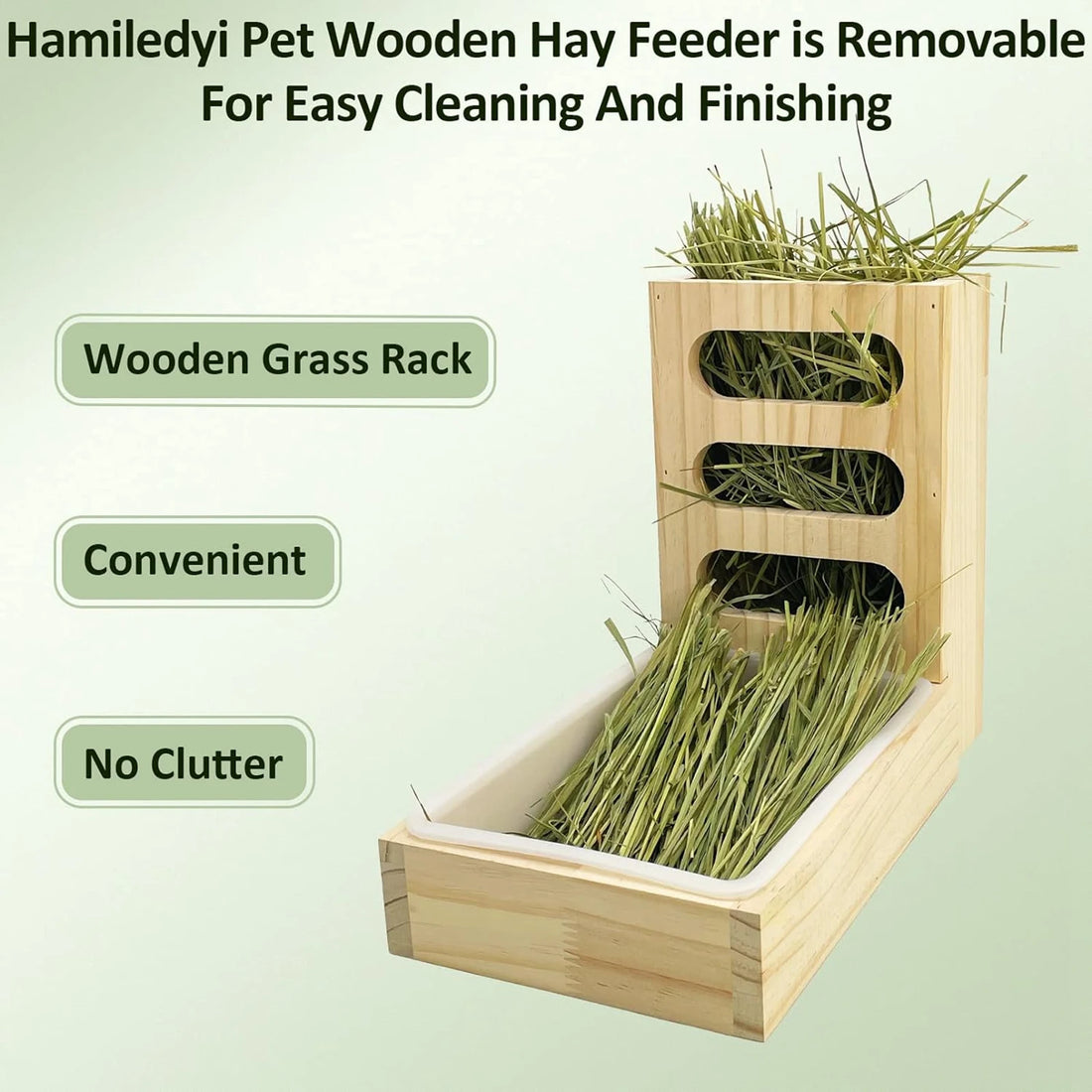 Rabbit Hay Feeder with Litter Box Hay Rack Feeder Small Animal Hay Holder