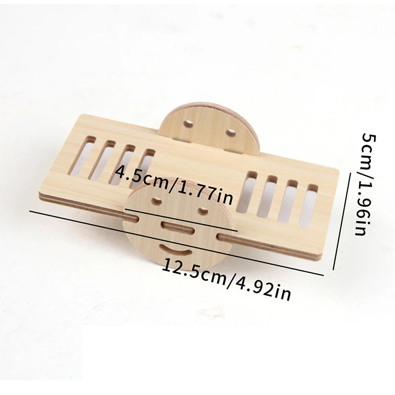 Pet Hamster Toys Wooden Bridge Seesaw Swing Toys Small Animal Activity