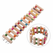 Wooden Climbing Stairs and Seesaw Toy Wheels & Exercise for Small Pets for Burrowly wheels & exercise and small pet care.