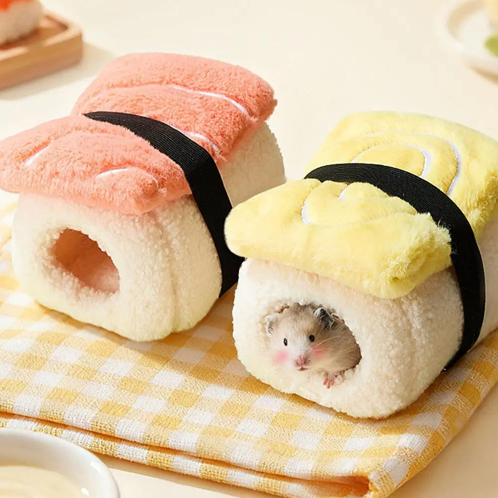 Hamster Sushi Cotton Bed Warm Winter Shelter, Golden Home Special Small Winter Winter Supplies, Bear Pet T5W3