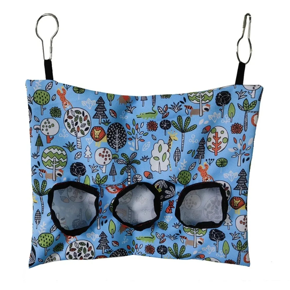 3 Holes Hanging Rabbit Hay Feeder Dispenser Pouch for Small Animals Guinea