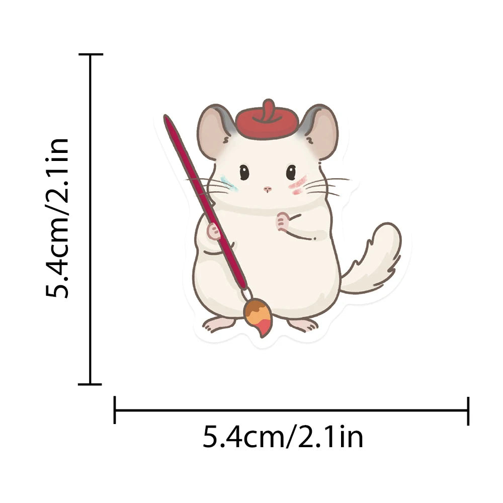 10/30/50pcs Kawaii Cute Cartoon Chinchilla Stickers Funny Creative Graffiti Sticker Skateboard Phone Suitcase Decals Decoration