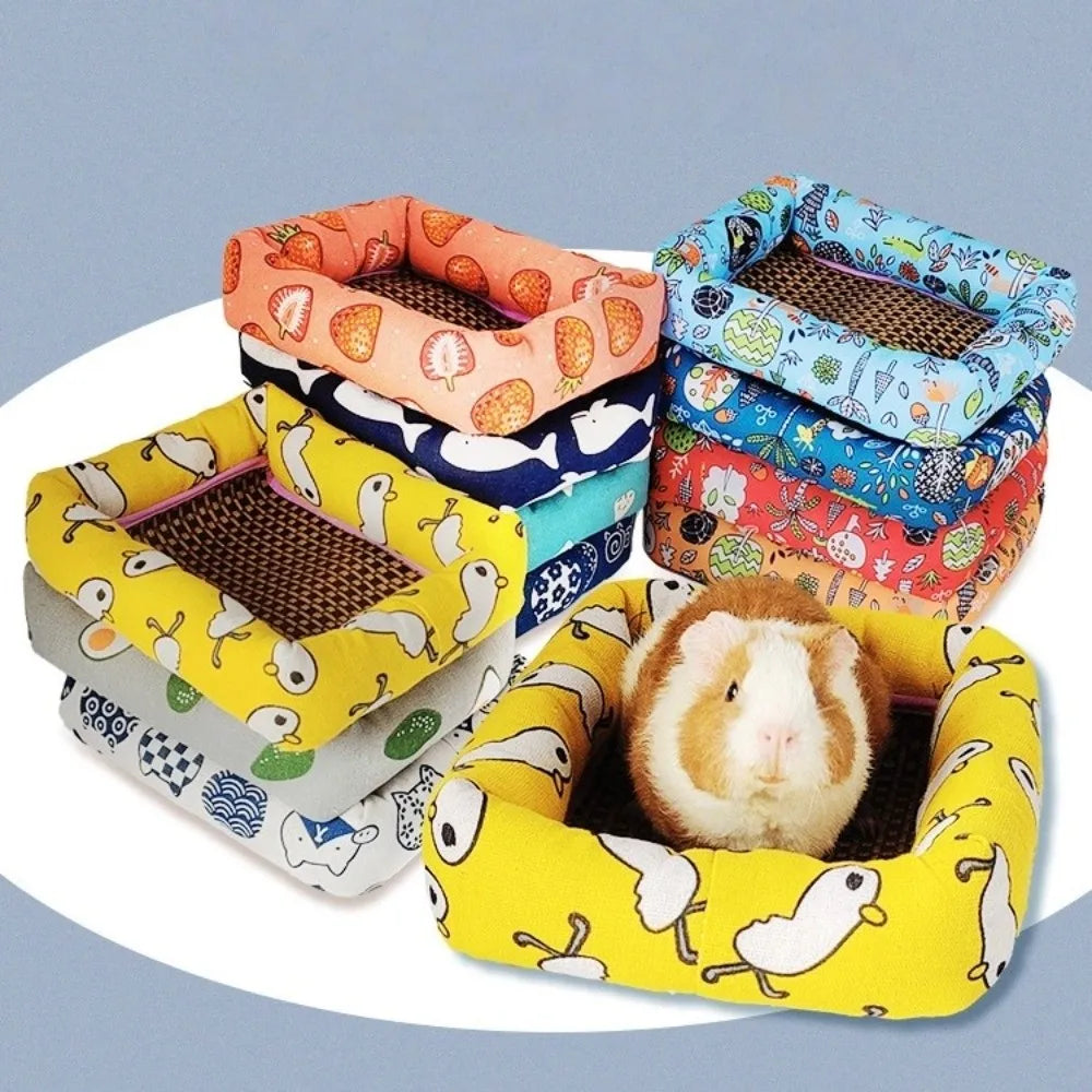 New Canvas Gerbil Cushion Washable Breathable Hamster Nests Comfortable Multi-size Hamster Sleeping Bed Guinea Pigs