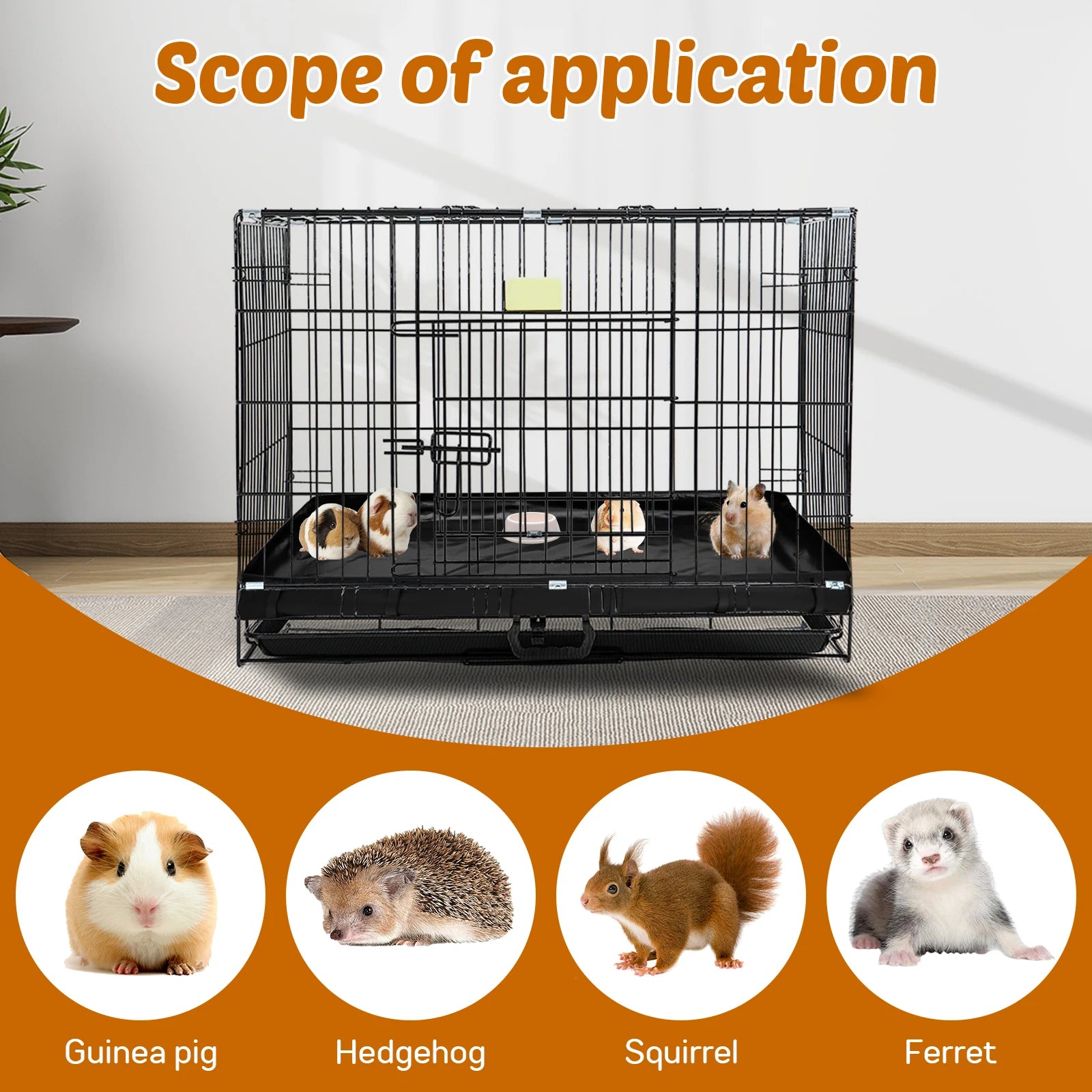 Waterproof Oxford Cage Base Liner for Guinea Pigs for guinea pigs, hamsters, and hedgehogs from Burrowly small pet supplies.