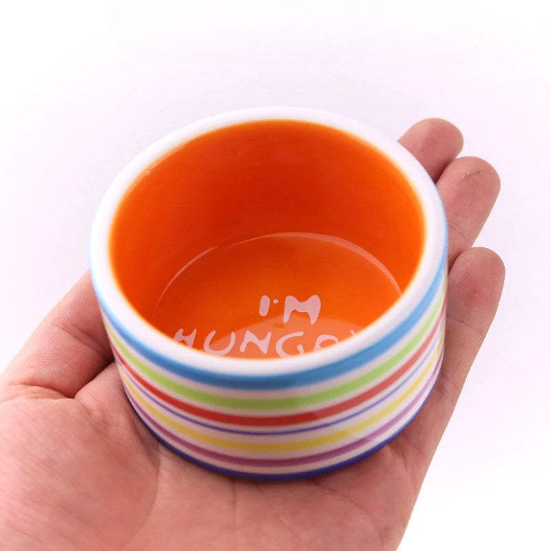Hamster Food Bowl Sugar Glider Fruit Color Ceramic Bowl Hedgehog Food Bowl Squirrel Golden Silk Bear Food Bowl Hamster Supplies
