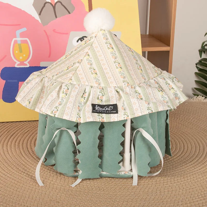 Cute circus hamster shelter rabbit Totoro golden bear tassel tent Dutch pig guinea pig shelter pet supplies Hamster House Set