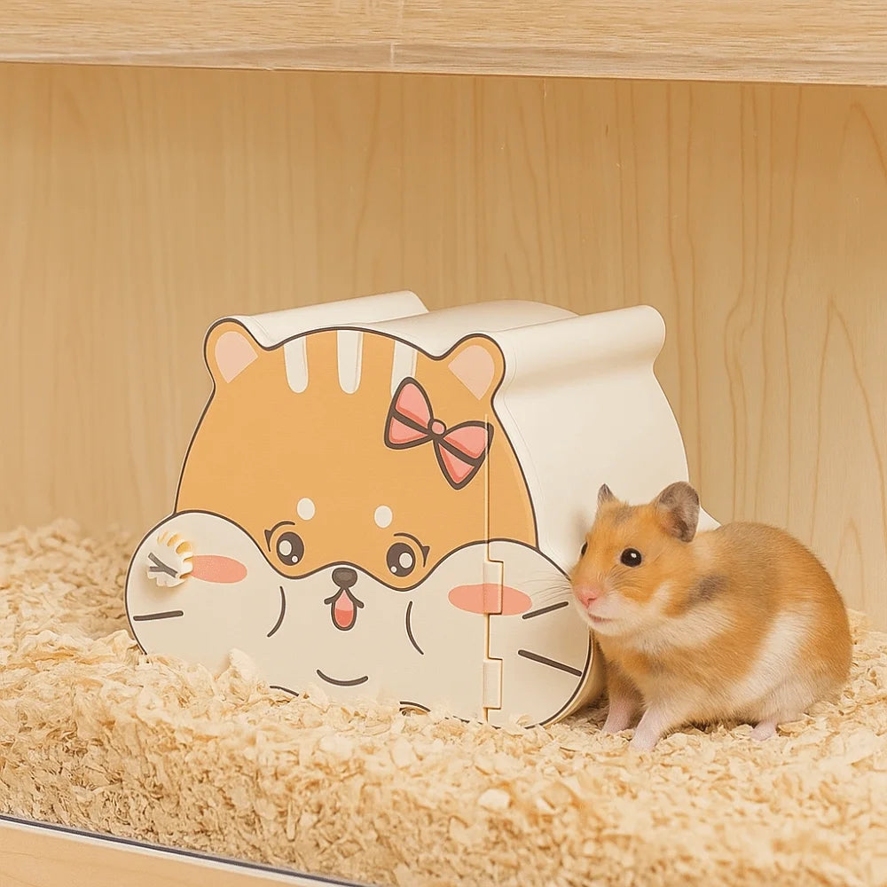 Hamster Hideout with Viewing Window for hamsters, mice, and gerbils from Burrowly small pet supplies.