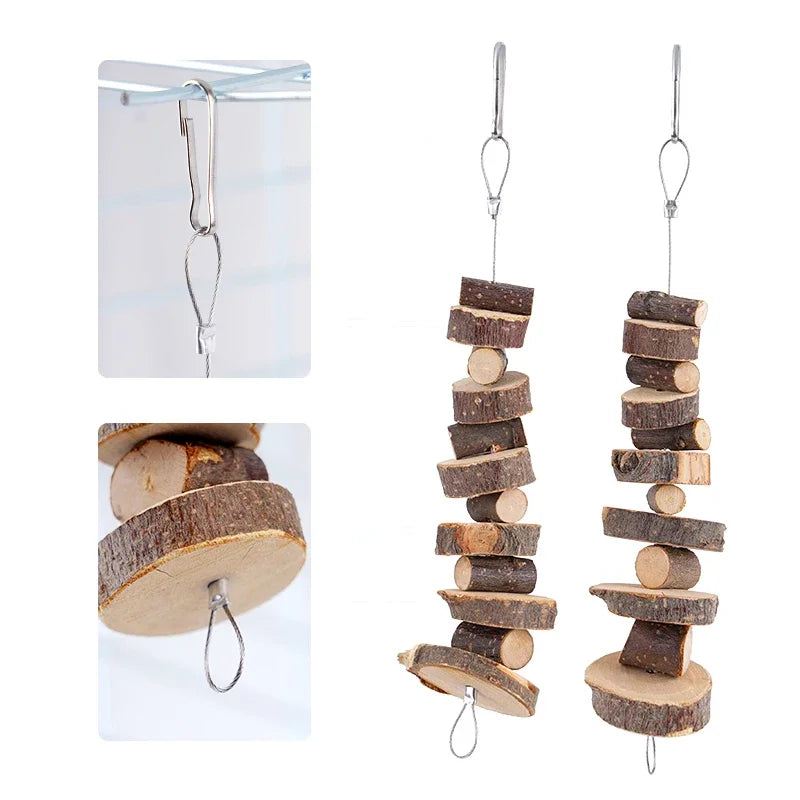 Natural wood chew sticks for hamster and small pet enrichment from Burrowly.