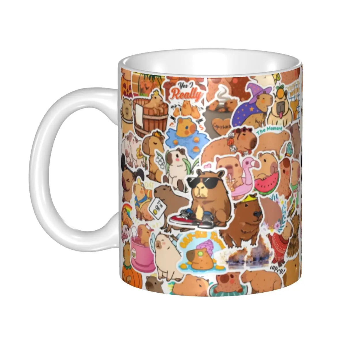 Custom DIY Capybara Giant Cavy Rodent Gamer Gaming Ceramic Mugs Customized Coffee Cup Creative Present