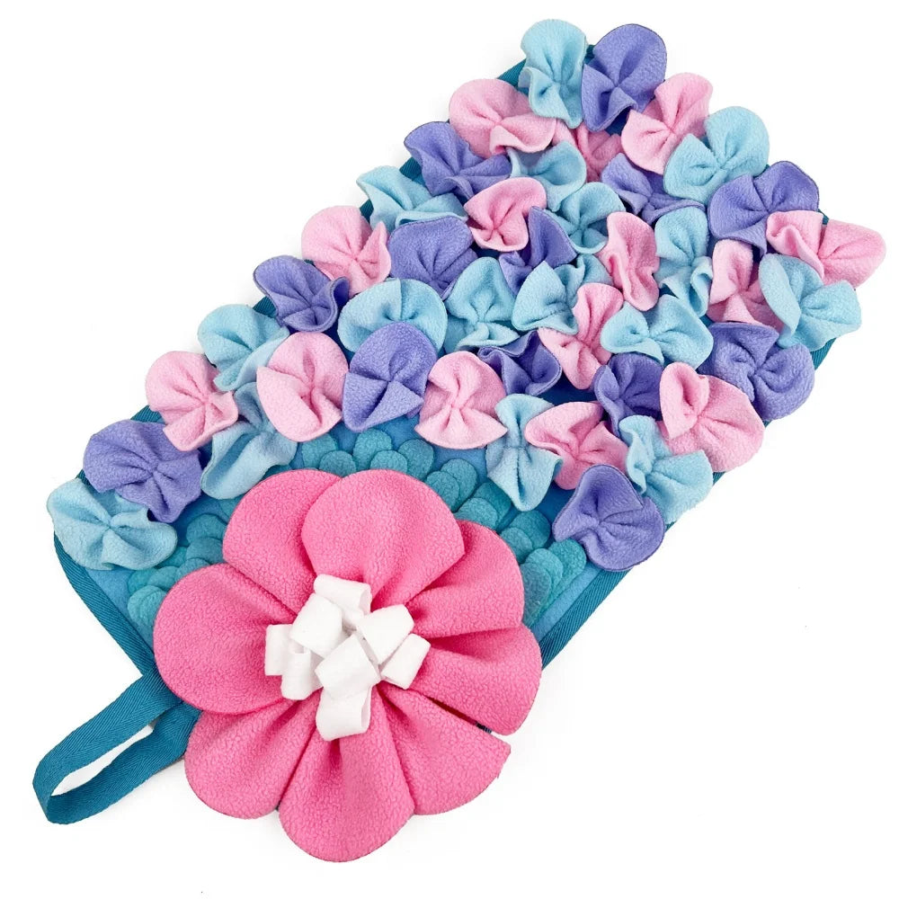 Small Pet Floral Foraging Mat for rabbits, guinea pigs, and mice from Burrowly small pet supplies.