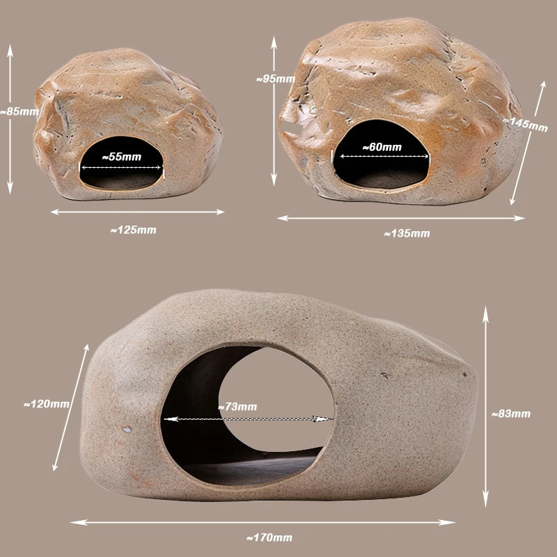 Ceramic Stone Hideout for Hamsters for hamsters, mice, and gerbils from Burrowly small pet supplies.