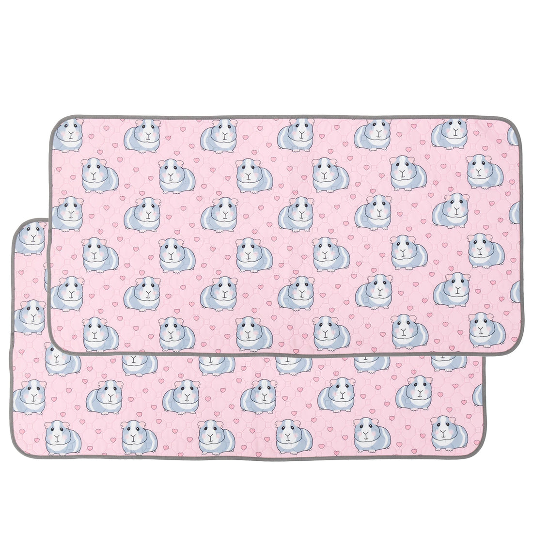 Reusable Guinea Pig Cage Liner Pad - 2 Pack for guinea pigs, rabbits, hamsters, and hedgehogs from Burrowly small pet supplies.