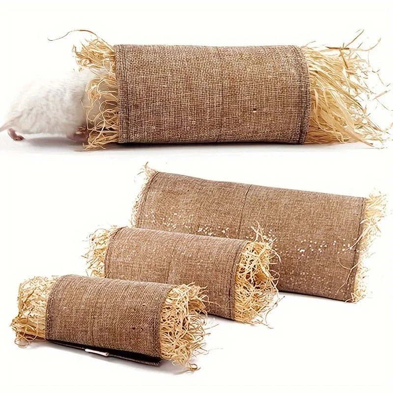 Hideaway Grass Rabbit Hideout Bunny Hideaway Hut Guinea Pig Linen Tunnel