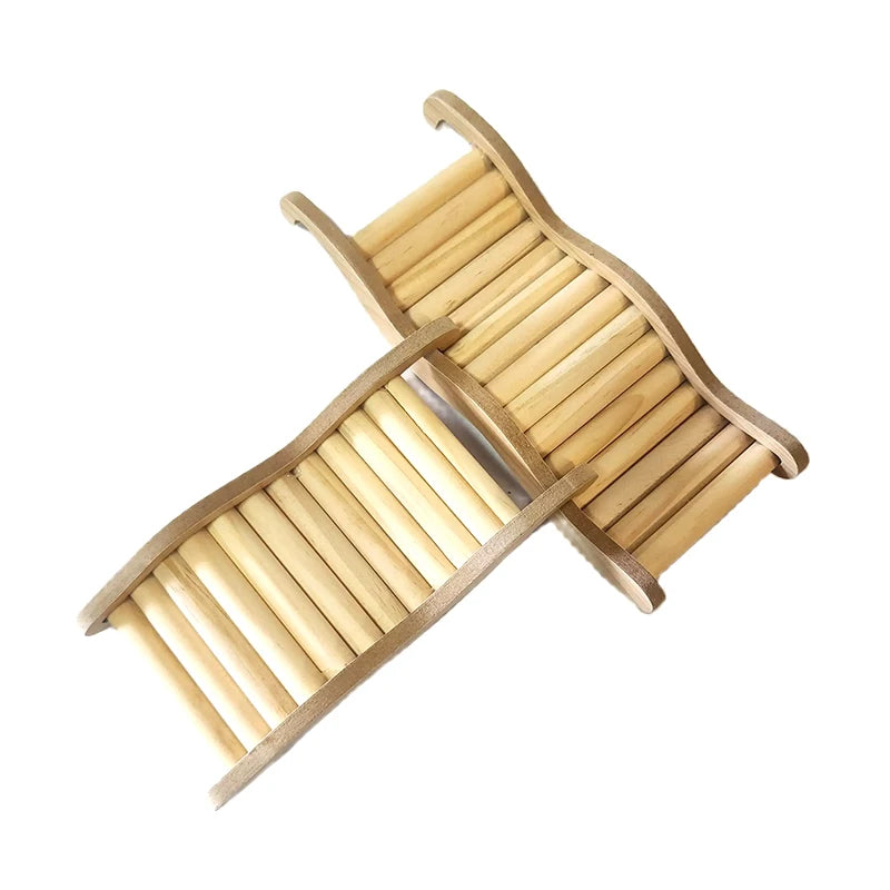 Smooth Hamster Hideaway Wooden Hamster House with Climbing Ladder Small