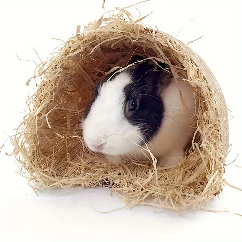 Hideaway Grass Rabbit Hideout Bunny Hideaway Hut Guinea Pig Linen Tunnel