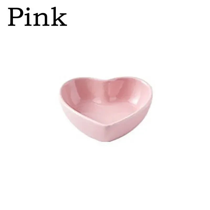 Colorful Heart Ceramic Bowl for Small Pets