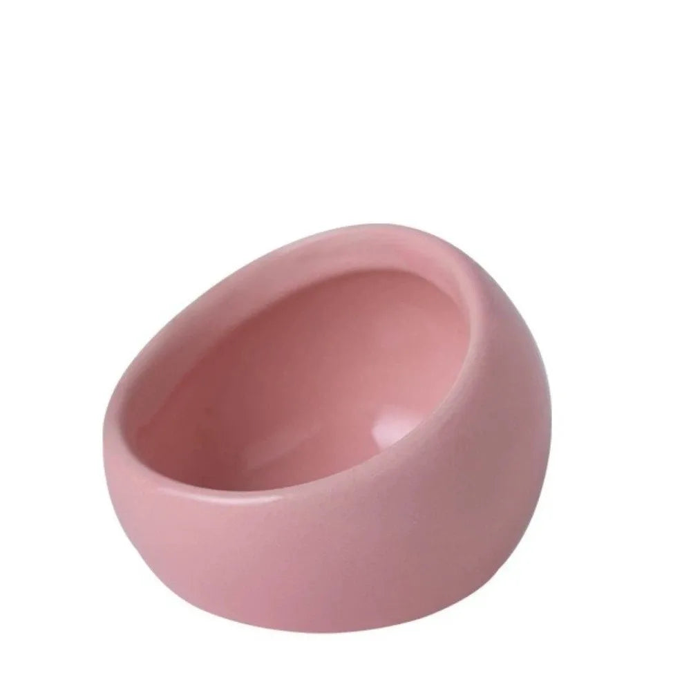 Slanted Anti-Spill Ceramic Hamster Bowl